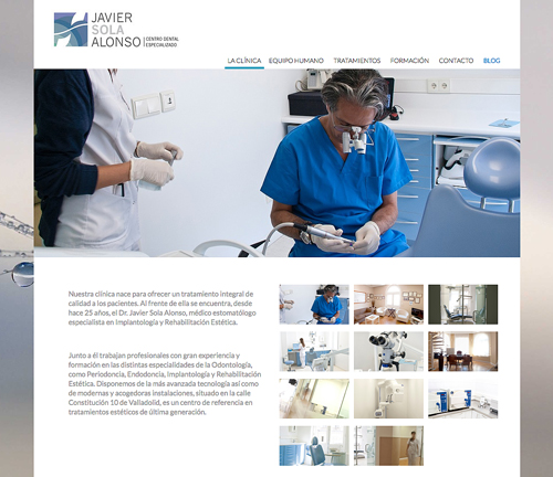 rqr-comunicacion-web-webs autogestionables-Web de la clínica dental Javier Sola